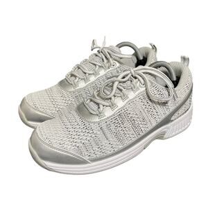Orthofeet Sandy Bio-Fit Silver/Write Mesh Athletic Sneakers‎ Womens 11 Wide